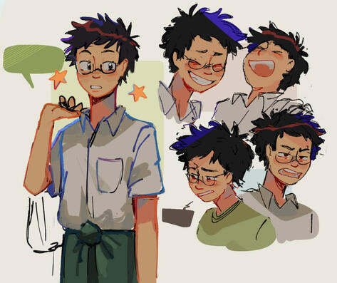 1 half body + 4 bust